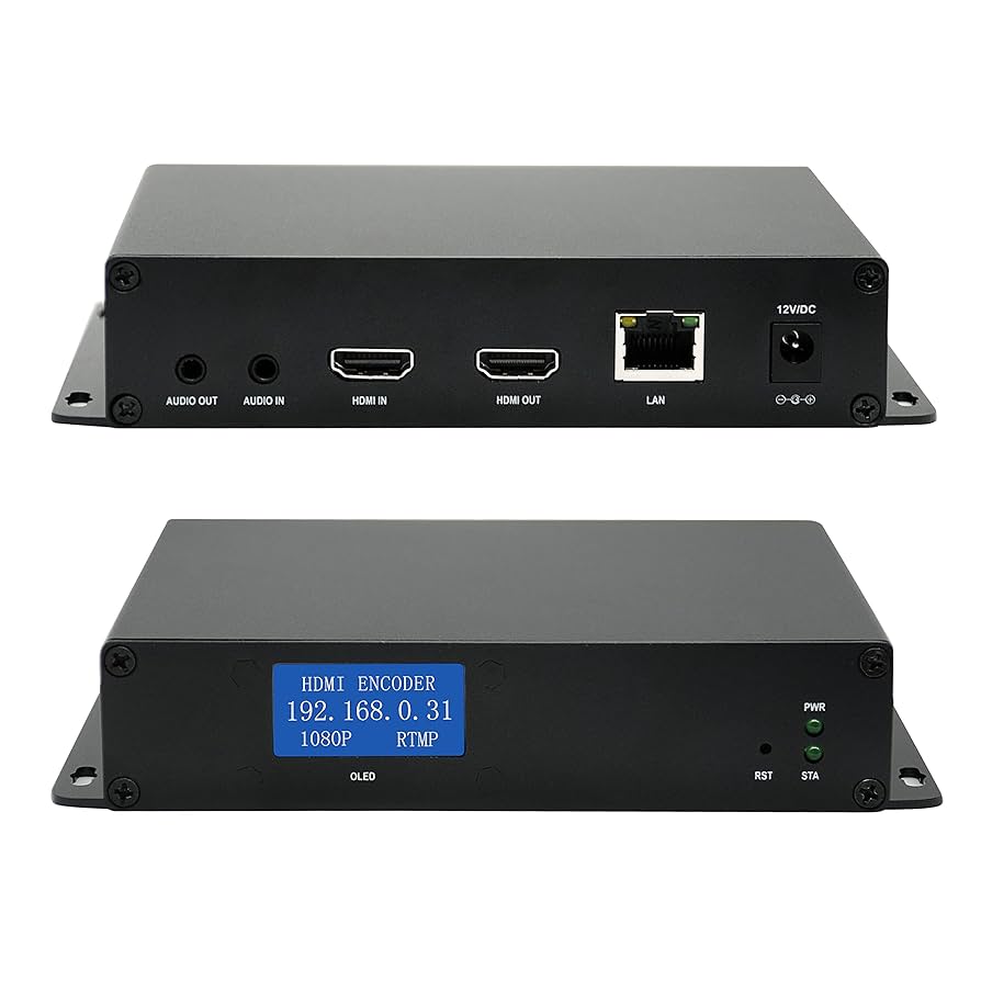 未使用：ORIVISION H.265 1080P HDMIエンコーダー ORIVISION H.265 1080p 60hz HDMI Streaming Encoder With LCD